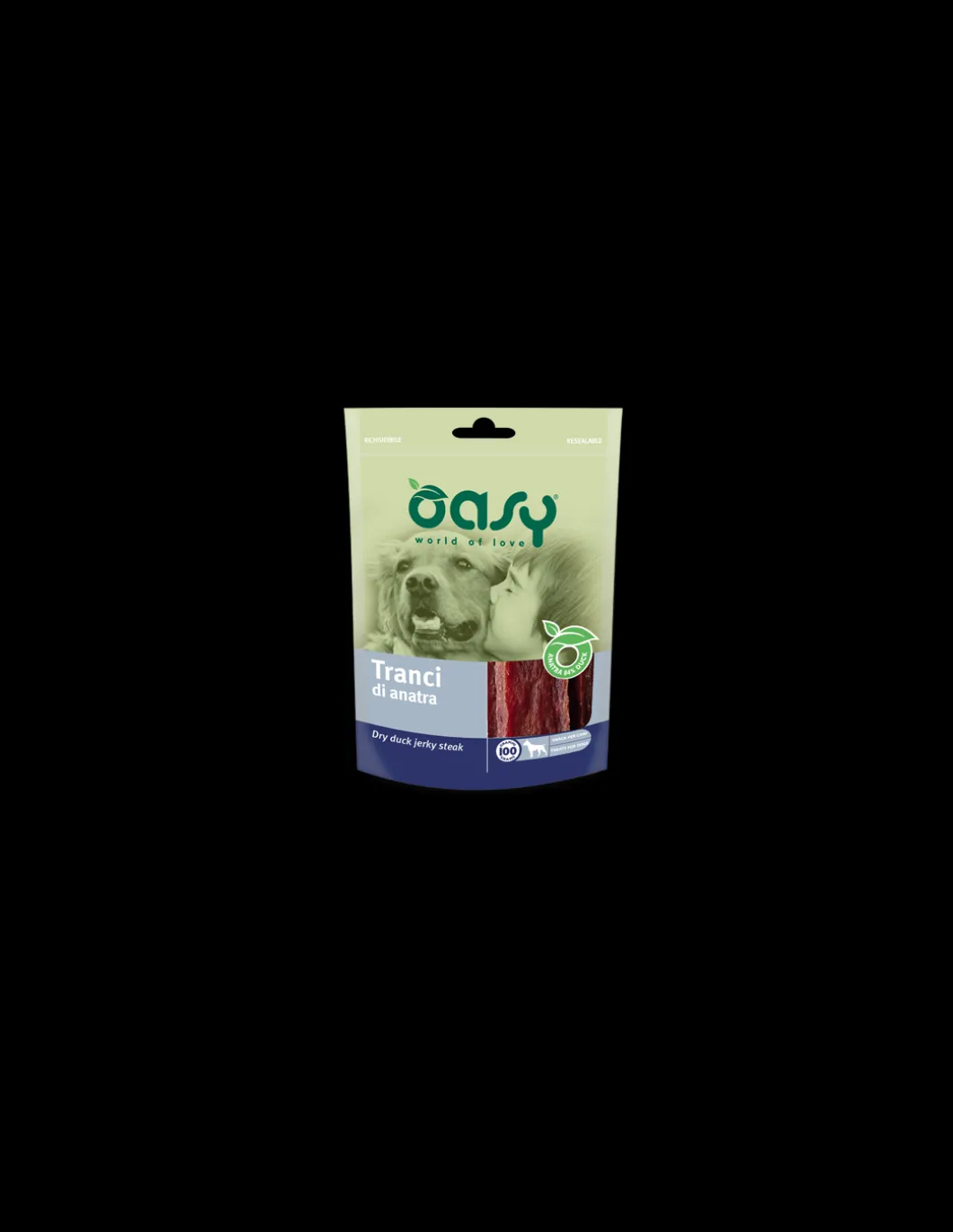oasy_snack_dog_tranci_di__0-1.webp oasy snack dog tranci di anatra busta 100gr (14pz)