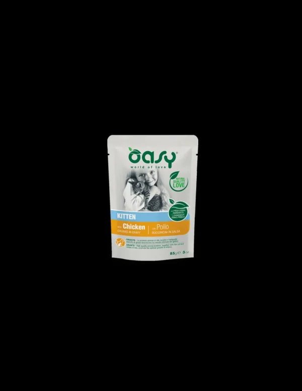oasy wet cat 85gr busta bocconcini kitten pollo