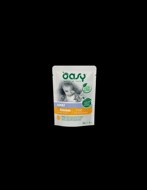 oasy wet cat 85gr busta bocconcini adult pollo