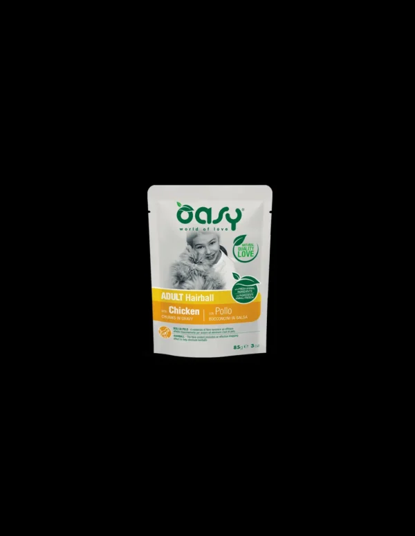 oasy wet cat 85gr busta bocconcini adult hairball