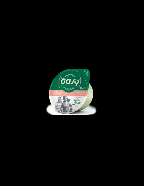 oasy wet cat 70gr coppetta more love tonno con salmone
