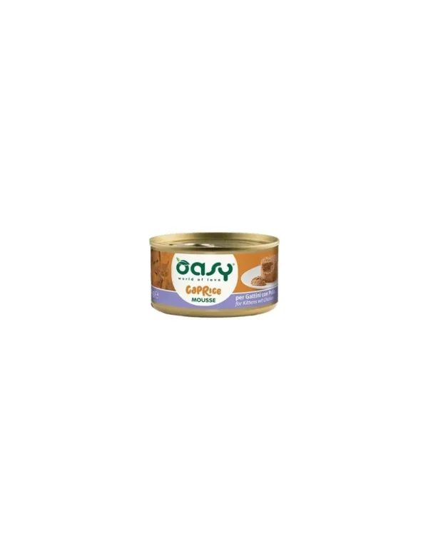 OASY WET CAT 85GR LATTINA CAPRICE MOUSSE KITTEN CON POLLO