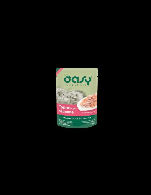 oasy wet cat 70gr spec. nat. busta tonno con salmone