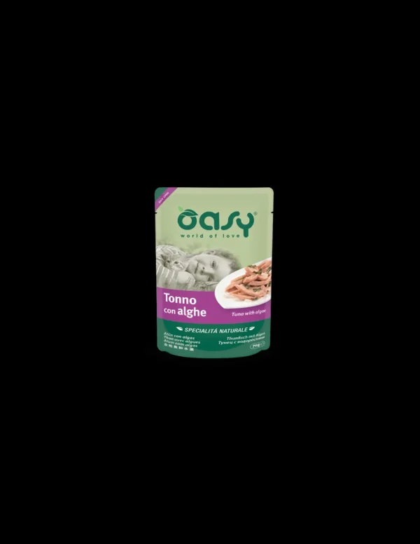 oasy wet cat 70gr spec. nat. busta tonno con alghe