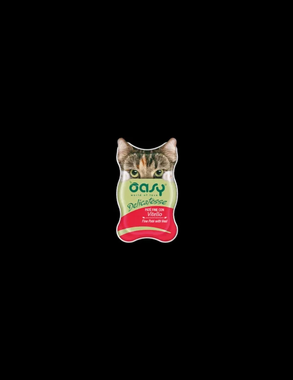 oasy wet cat 85gr vaschetta delicatesse pate' con vitello