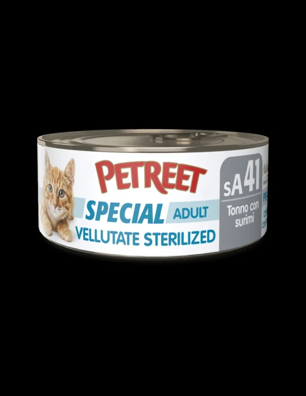 PETREET NAT VELLUTATE STERILIZED 70GR TONNO CON SURIMI GUSTO GRANCHIO SA41 A53171