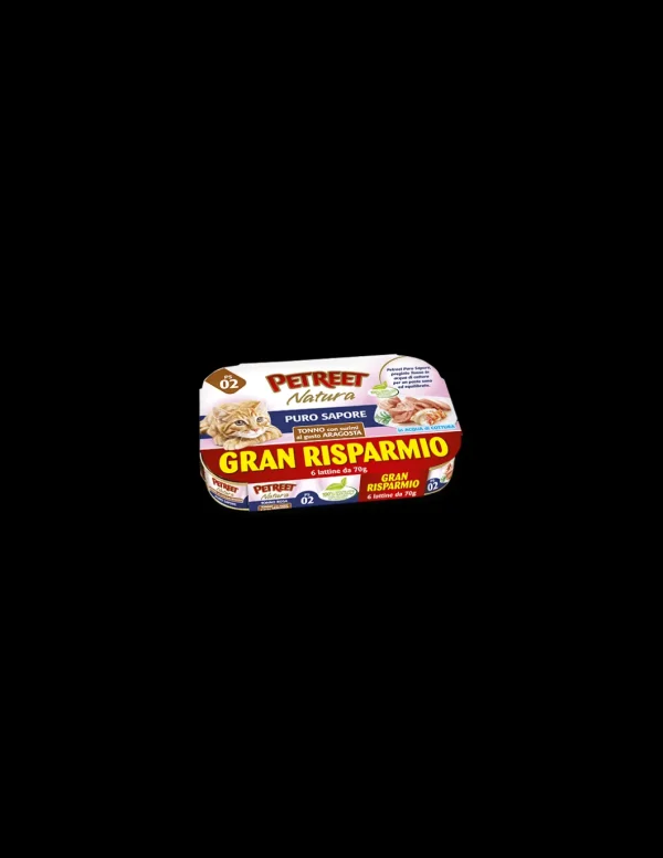 petreet nat 6x70gr tonno con surimi gusto aragosta a53166