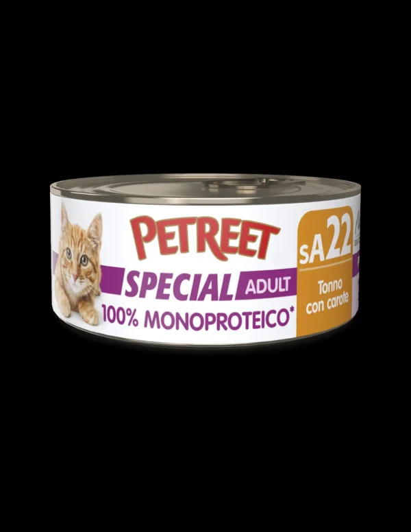 PETREET NATURA 60GR 100% TONNO CON CAROTE MONOPROTEICO SA22 A55038