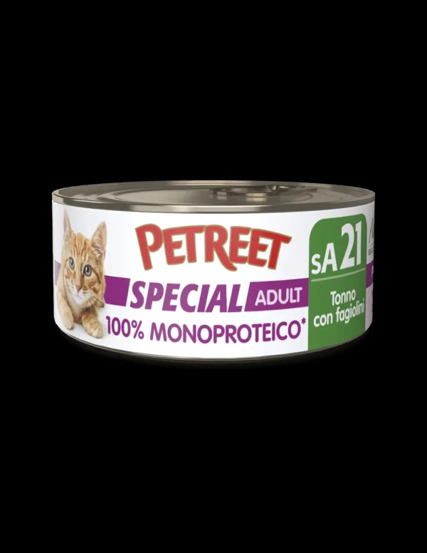 PETREET NATURA 60GR 100% TONNO CON FAGIOLINI MONOPROTEICO SA21 A55037