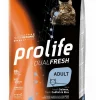prolife cat dualfresh adult salmone, merluzzo diliscato e riso 400gr zpd.36130