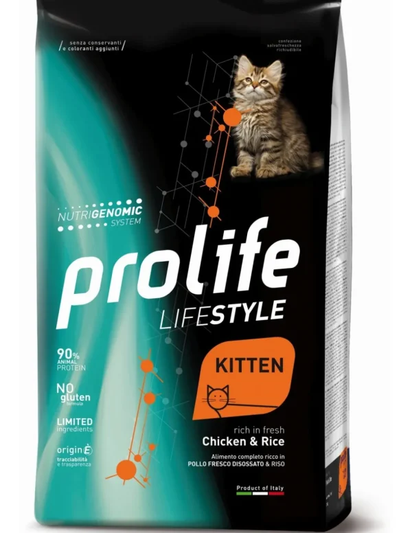 prolife cat lifestyle kitten 400gr chicken&rice zpd.36079