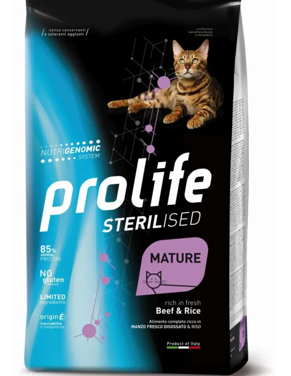 prolife cat mature 1,5kg sterilised beef&rice zpd.35935