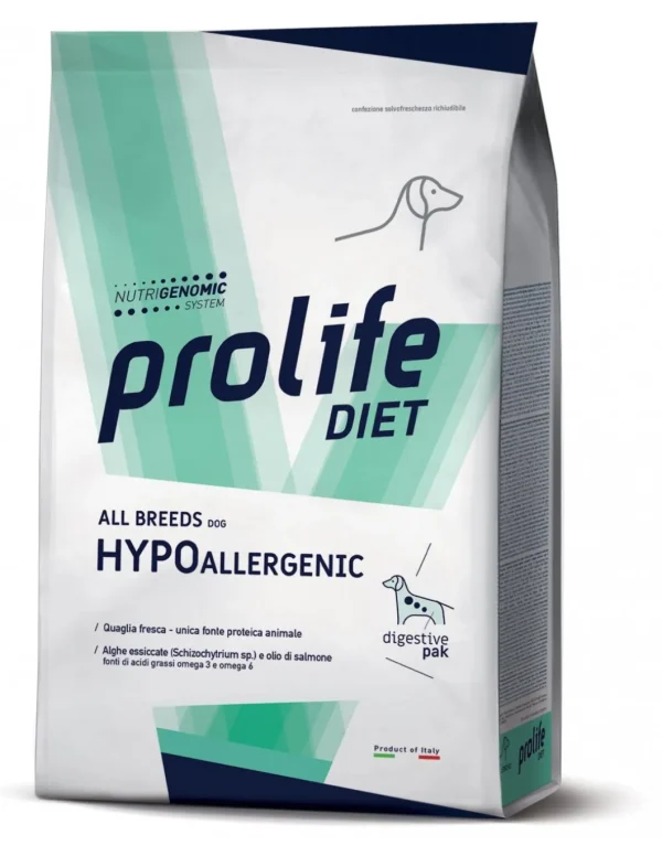 PROLIFE DIET DOG 2KG HYPOALLERGENIC ALL BREEDS MONOPROTEICO QUAGLIA FRESCA