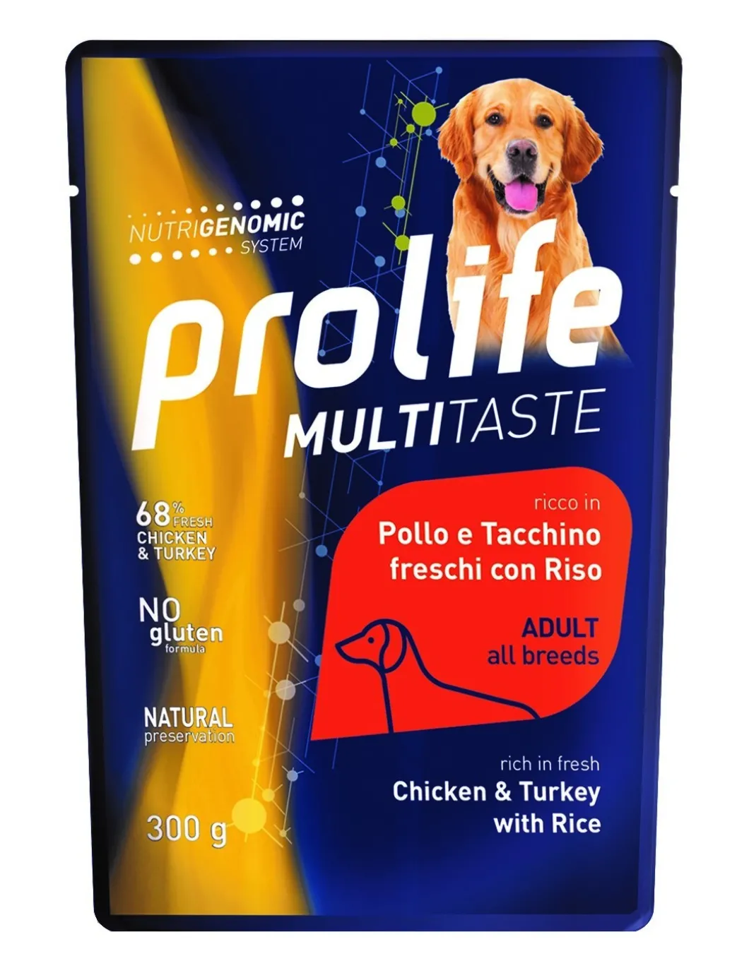 prolife_dog_adult_multita_0-2.webp prolife dog adult multitaste busta 300gr pollo tacchino riso zcu.26568
