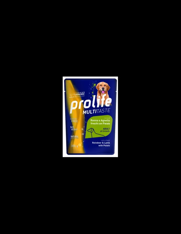 prolife dog adult multitaste busta 300gr renna agnello patate zpu.42056 (ex zcu.26575)