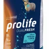 prolife dog dual fresh adult medium/large 12kg salmon/codfish&rice zpd.34914