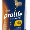 prolife dog dual fresh adult medium/large 12kg buffalo/lamb&rice zpd.34969