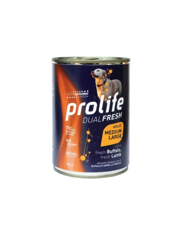 prolife dog dualfresh adult medium/large 400gr buffalo&lamb zpu.39421