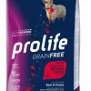 prolife dog grain free adult sensitive medium large 2,5kg beef&potato zpd.35409