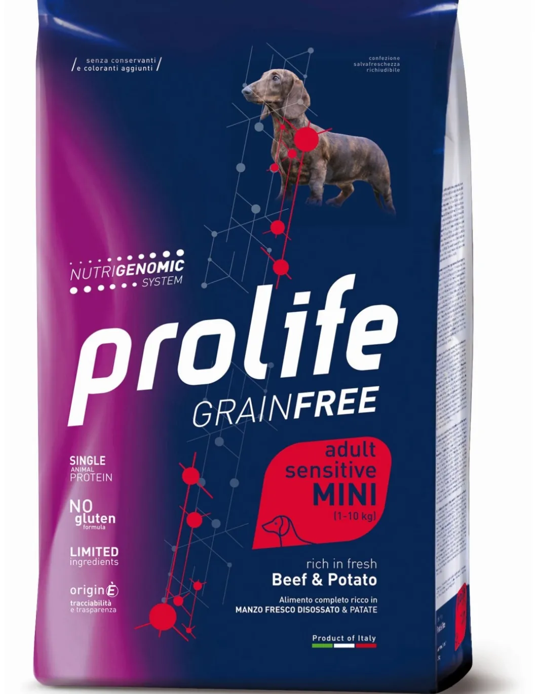 prolife_dog_grain_free_ad_0-7.webp prolife dog grain free adult sensitive mini 7kg beef&potato zpd.35393