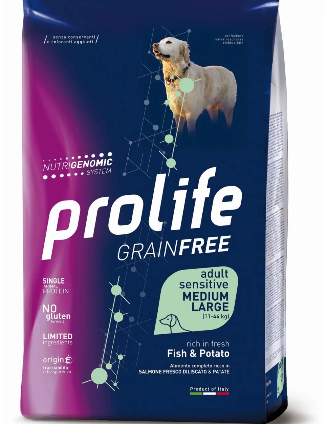 prolife_dog_grain_free_ad_0-9.webp prolife dog grain free adult sensitive medium large 2,5kg fish&potato zpd.35454