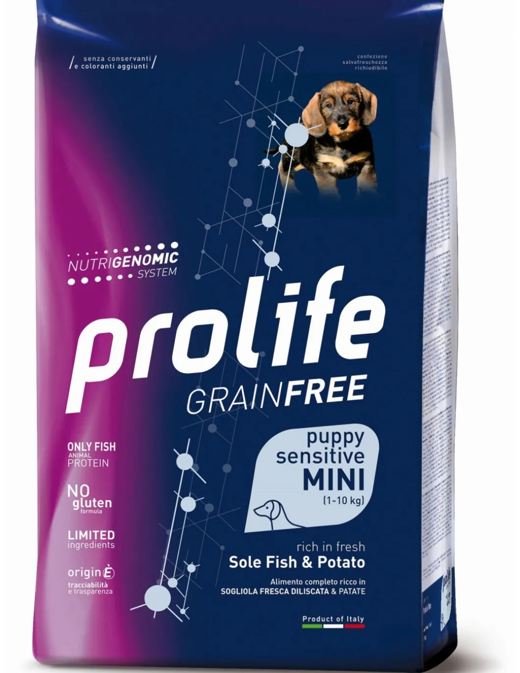 prolife_dog_grain_free_pu_0.webp prolife dog grain free puppy sensitive mini 7kg sole fish&potato zpd.35294