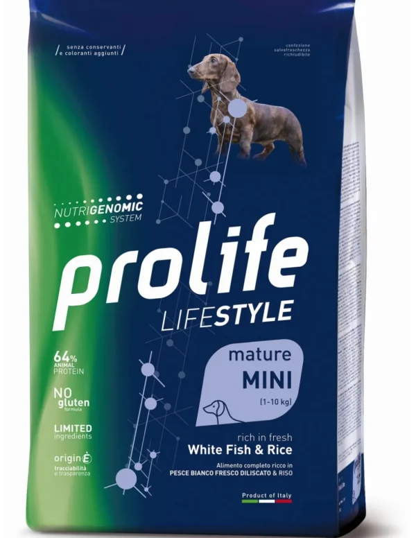 PROLIFE DOG 7KG LIFESTYLE MATURE MINI WHITEFISH&RICE ZPD.35096