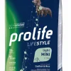 prolife dog lifestyle adult mini 600gr light codfish&rice zpd.35027