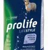 prolife dog lifestyle mature medium large 12kg white fish&rice zpd.35119