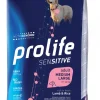 prolife dog sensitive adult medium/large 2,5kg lamb&rice zpd.42391