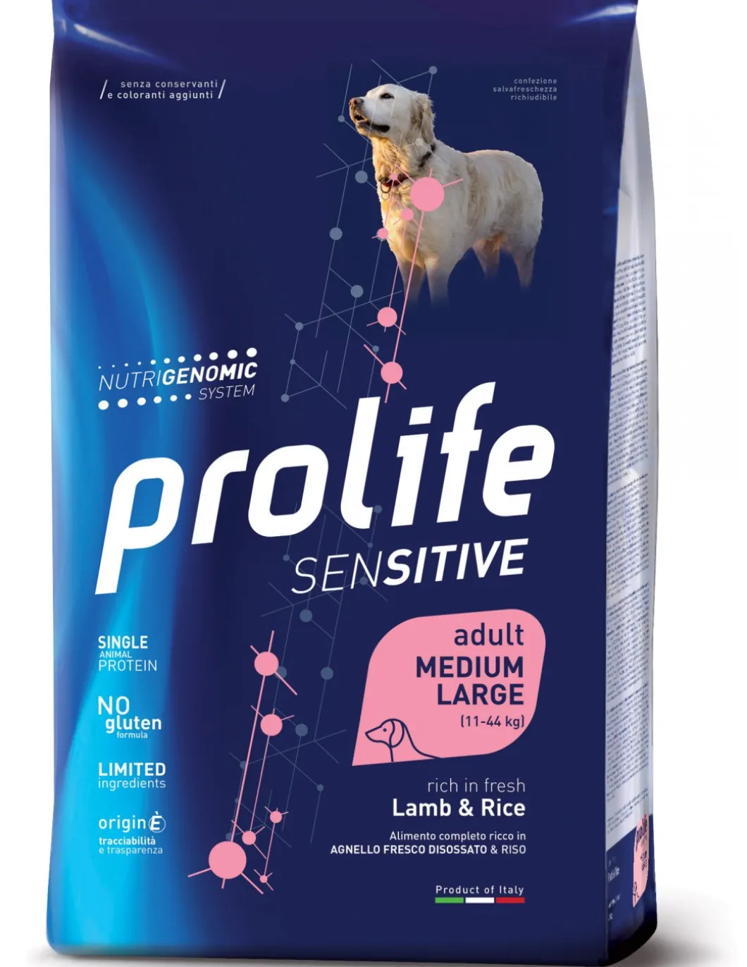 prolife_dog_sensitive_adu_0-10.webp prolife dog sensitive adult medium/large 2,5kg lamb&rice zpd.42391