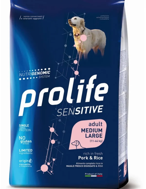 prolife dog sensitive adult medium/large 800gr reindeer&potato zpu.41851
