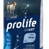 prolife dog smart adult mini 7kg trout&rice zpd.34686