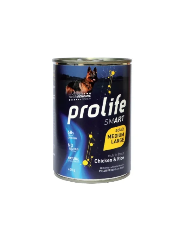 prolife dog smart adult medium/large 800gr chicken&rice zpu.39322