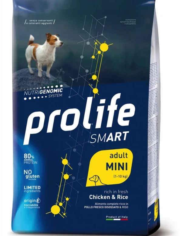 prolife dog smart adult mini 2kg chicken&rice zpd.34624