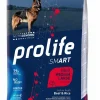 prolife dog smart adult medium large 12kg beef&rice zpd.34754
