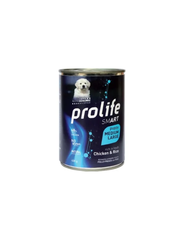 prolife dog smart puppy medium/large 400gr chicken&rice zpu.39292