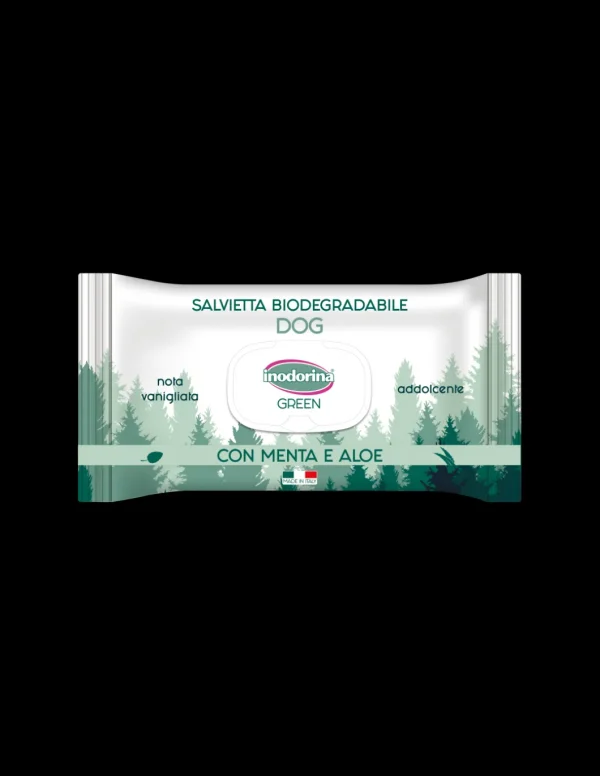 salviette inodorina green biodegradabili addolcente con menta e aloe 30 pezzi 230.0140.003