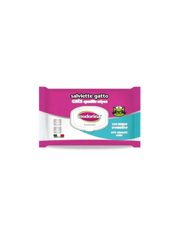 salviette inodorina per gatto acqua aromatica 40pz 230.0130.004