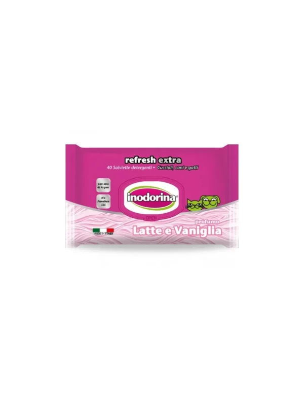 salviette inodorina refresh extra latte vaniglia 40 pz 230.0080.003