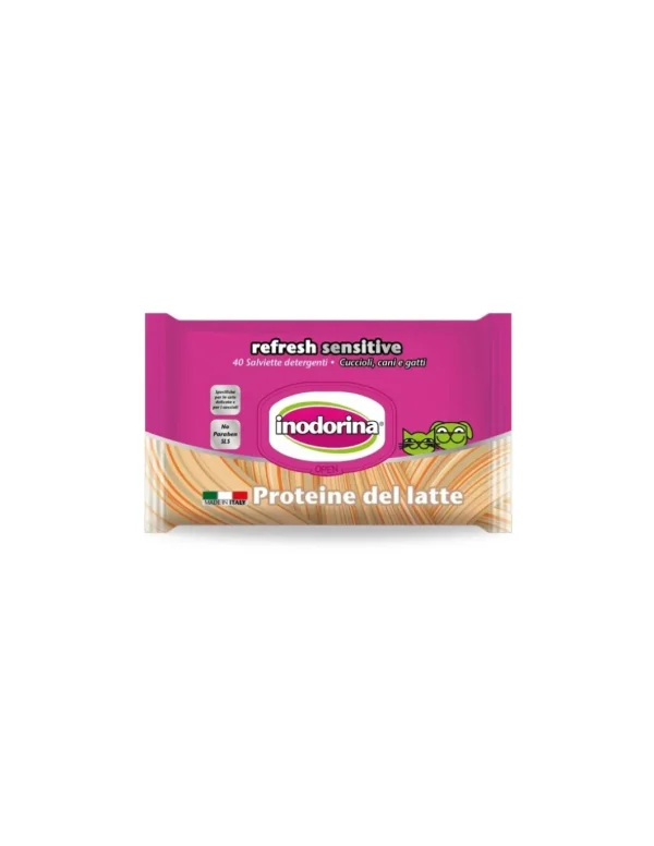 salviette inodorina refresh sensitive proteina del latte 40 pezzi 230.0040.002 off