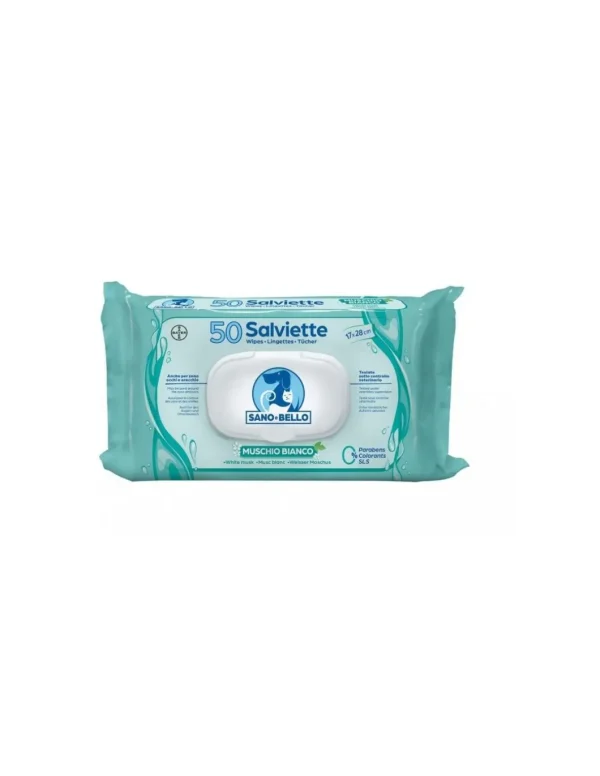 sano&bello salviette detergenti 50pz muschio bianco 90200279