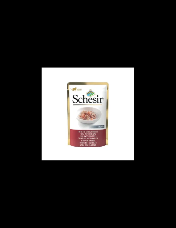 schesir cat 85gr busta ocean tonnetto con gamberetti in jelly 01064664