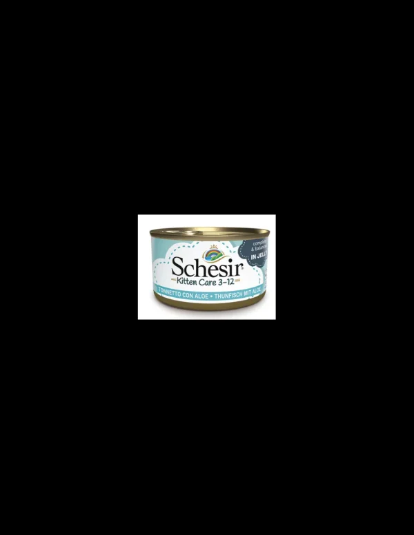 schesir cat 85gr lattina kitten care jelly tonnetto con aloe 01074100