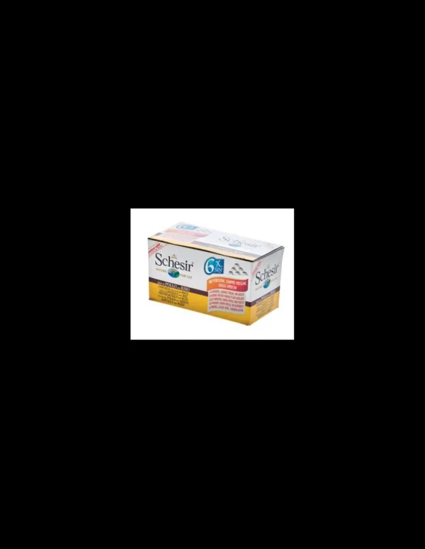 schesir cat 6x50gr multipack lattina filetti di pollo con riso natural soft jelly 01064132
