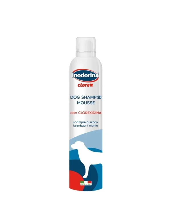 shampoo inodorina clorex mousse a secco con clorexidina 300ml 240.0020.005