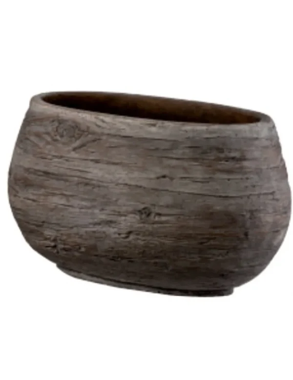 tarvisium cassetta ovale wood 39cm grigio gg17012
