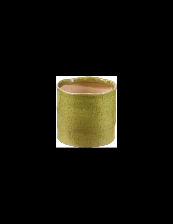 tarvisium vaso cilindro estia verde vintage 9cm c94b11