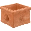 tarvisium vaso cubo con rosone galestro 18cm