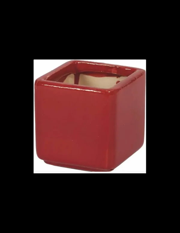 tarvisium vaso cubo estia rosso 8cm